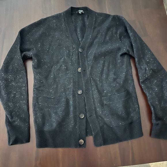 Todd Snyder Speckled Wool Blend Cardigan - Picture 2 of 5